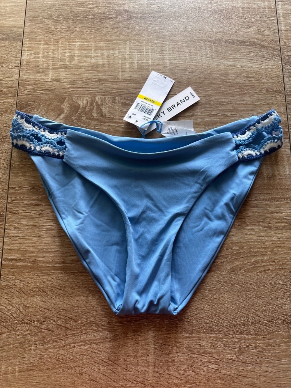 Lucky Brand Malaga Crochet Trim Multi-Way Tankini & Bottoms Swimsuit - Picture 15 of 16